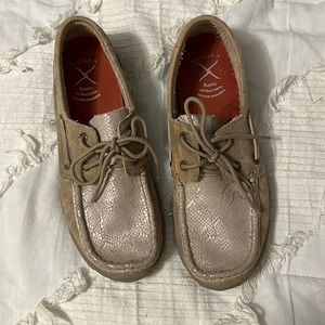 Snakeskin twisted x shoes